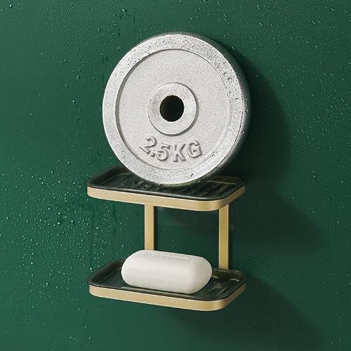 Double Layer Soap Dish Holder Metal Rack Sponge Container For Kitchen Bathroom Laundry Wash Room Shower Tub Sink #TOP3
