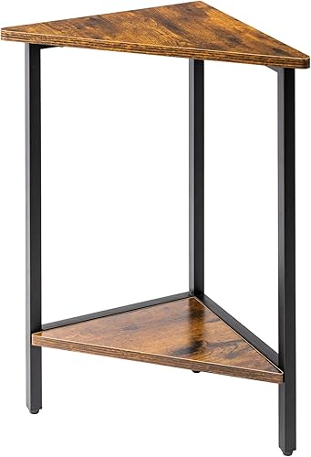 Mesa de esquina pequeña para espacios pequeños, mesas de esquina para sala de estar, mesa auxiliar de esquina, mesa auxiliar triangular, mesita de