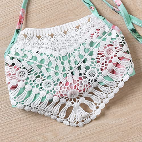 Infant Baby Girl Swimsuit lace Sling Bikini Halter Top Shorts Sets Swimwear Summer Beach Outfit Two Pieces Bathing Suits2