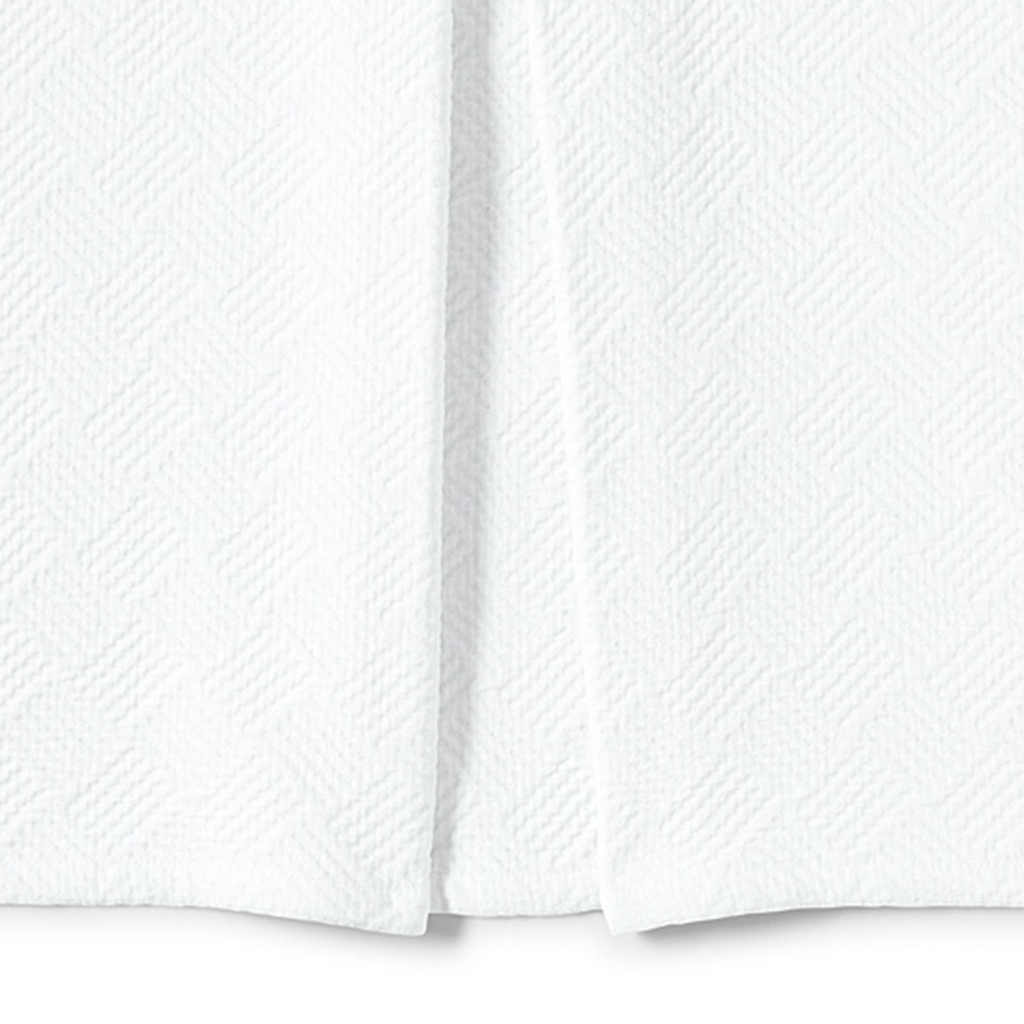 Lands' End Basketweave Matelasse Bedskirt White Queen