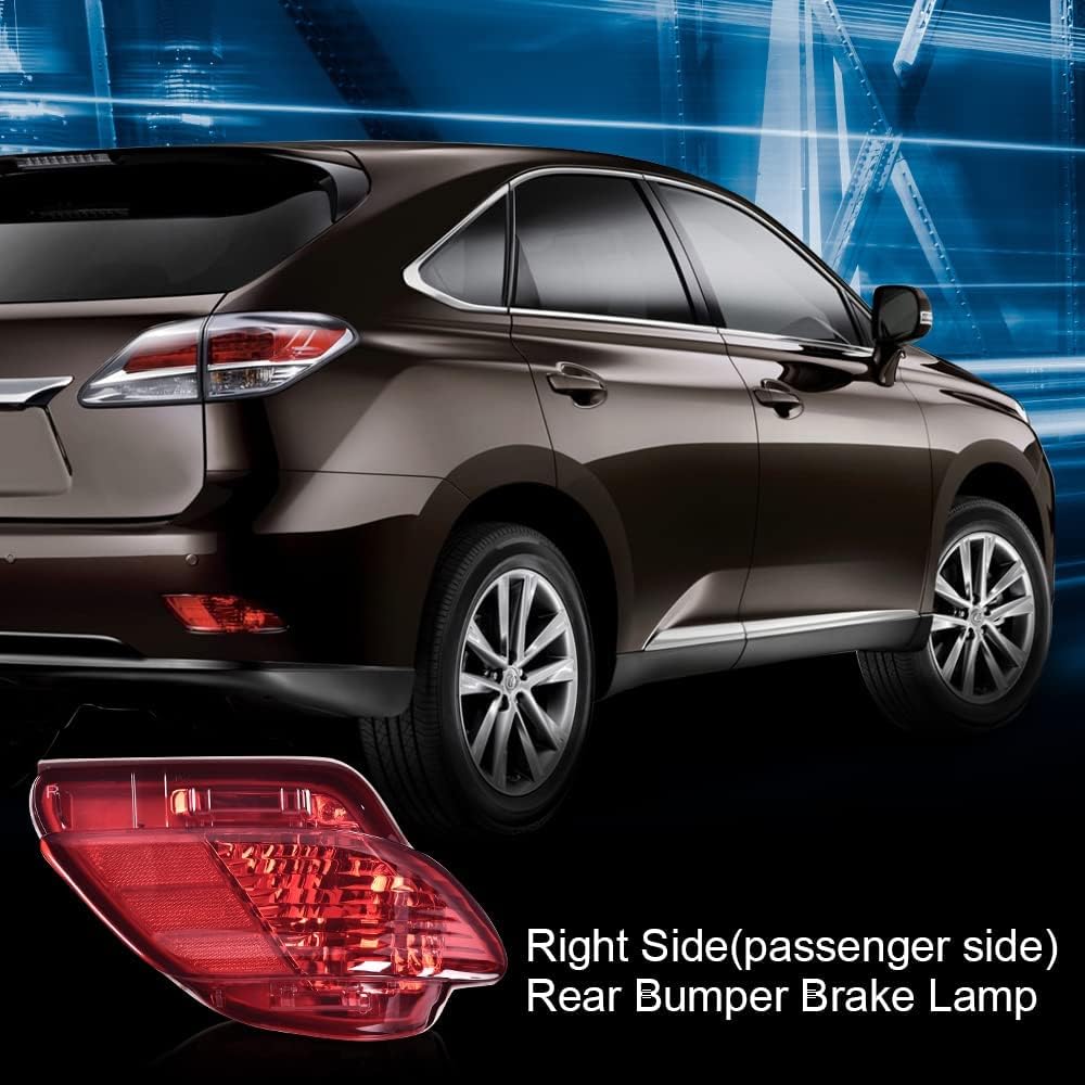 G-PLUS Rear Bumper Reflectors Stop Brake Light Compatible with RX270 RX350 2010-2015/ RX450H 2009-2015 Reverse Light Rear Bumper Side Marker Reflector Tail Lights Right