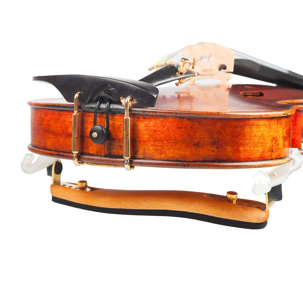 VIDOO Repos D'Épaule De Violon Aile Feud Maple Shoulder Rest Réglable 4/4 3/4 Violin Shoulder Rest W/Soft Pad