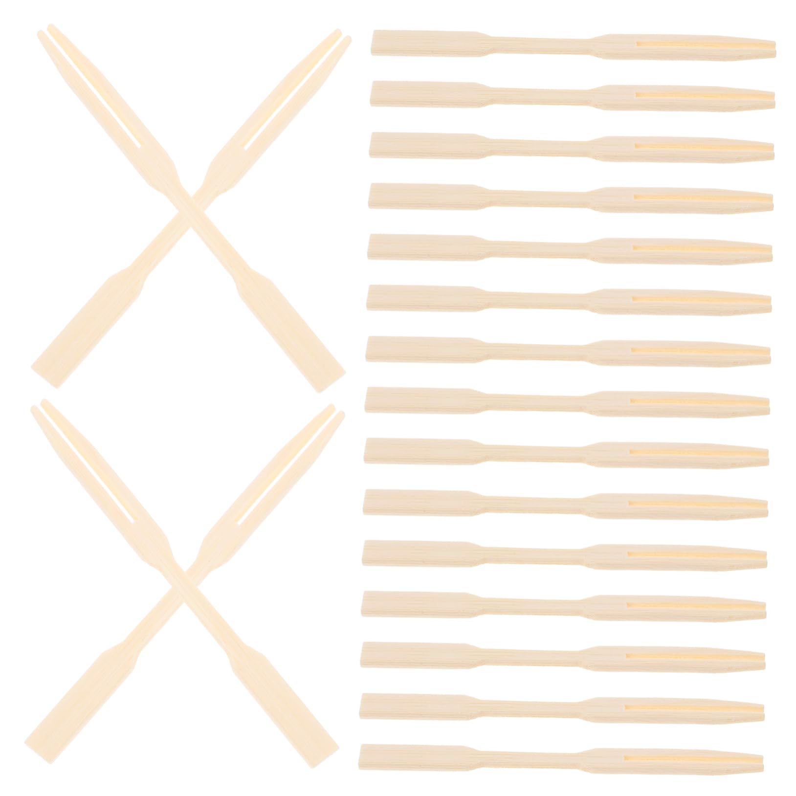 SOESFOUFU 100pcs Mini Wooden Forks Fruit Picks for Appetizers Lunch and Party Skewers for Smooth Surface for Easy Maintenance and Fun Use