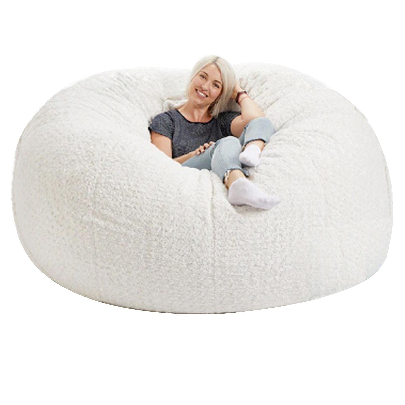 Rhinoon Bean Bag Cover, Huge Bean Bag Chair Cover - Without Filling, Durable Comfortable Chair Sofa Accessory, Chair Cover for Adults