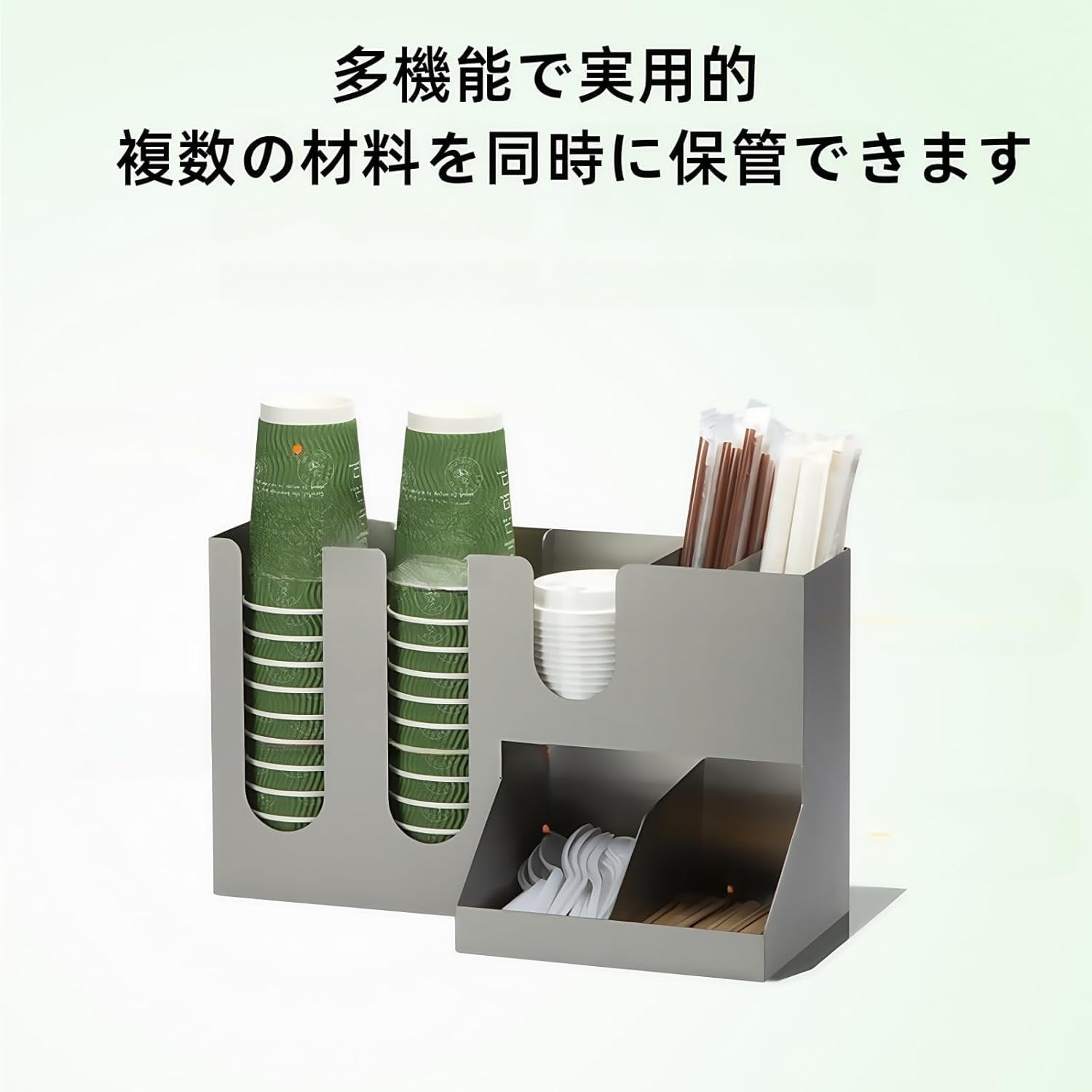 Amazon｜IWEJ カップディスペンサー ステンレス製 縦型 6 グリッド 二 