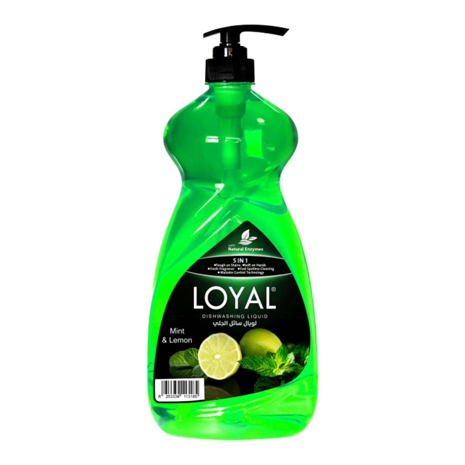 5 in 1 Formula Dishwashing Liquid with Natural Enzymes - Mint & Lemon 1.5L