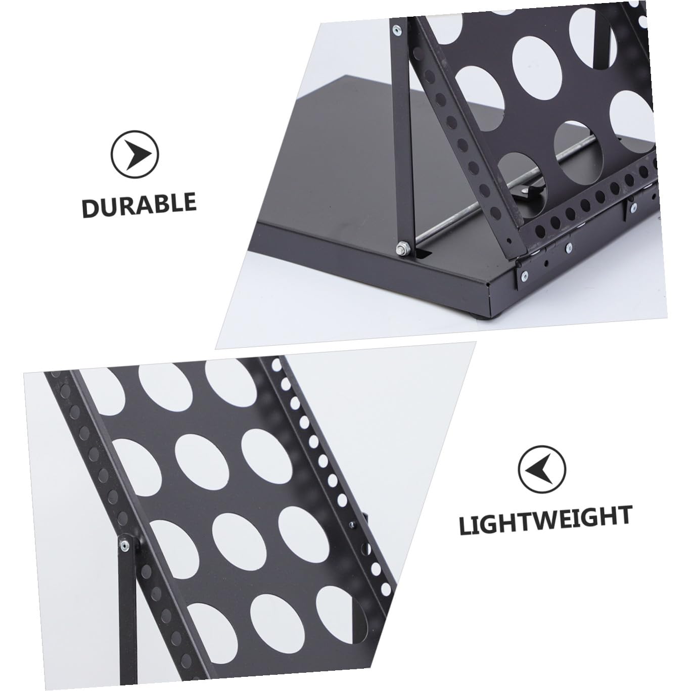 Présentoir à Brochures Vertical Multi-niveaux en Fer Noir Pliable A4