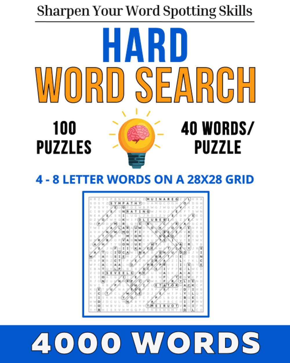 Hard Word Search: 100 Challenging Word Puzzles