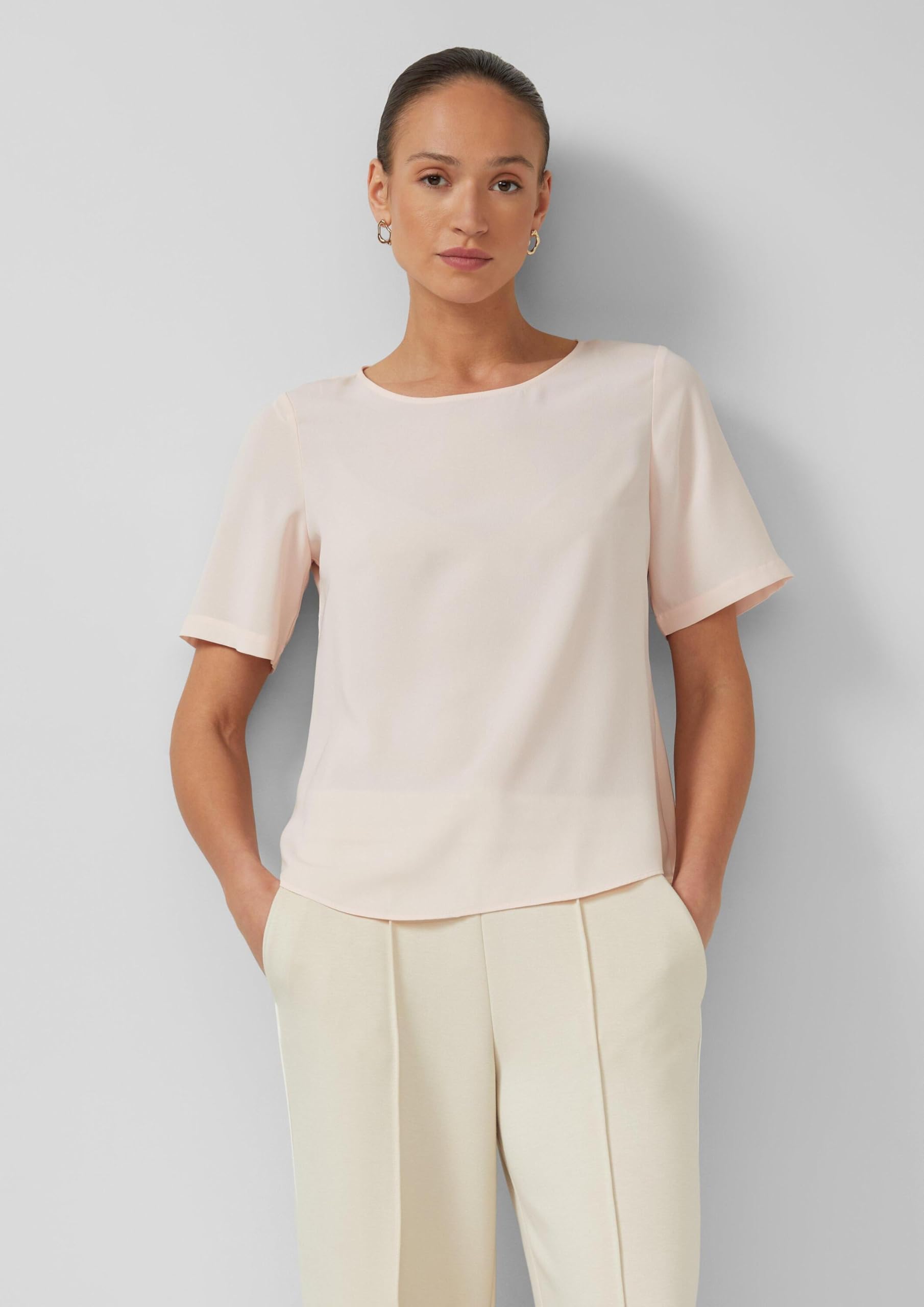 s.Oliver Black Label Damen 2177309 Bluse Kurzarm