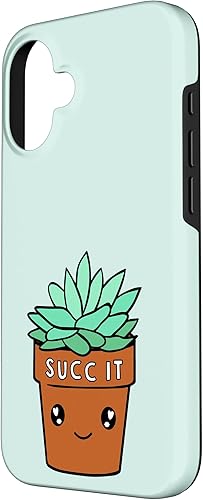 Vista 2 de iPhone 16 Succ It - Cute Succulent Plant Lovers Gardening Theme Case