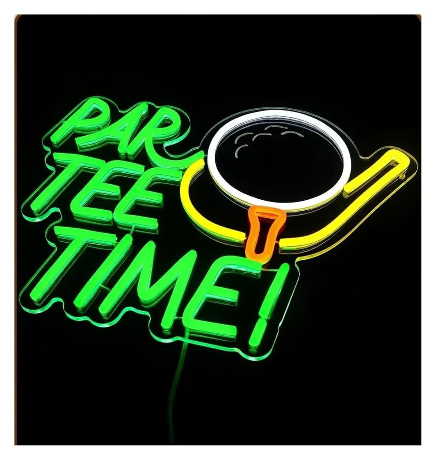 ネオンサイン LED Par Tee Time ネオンサイン LEDライト USB電源 パーティー 寝室 バー ゴルフクラブ スタジ