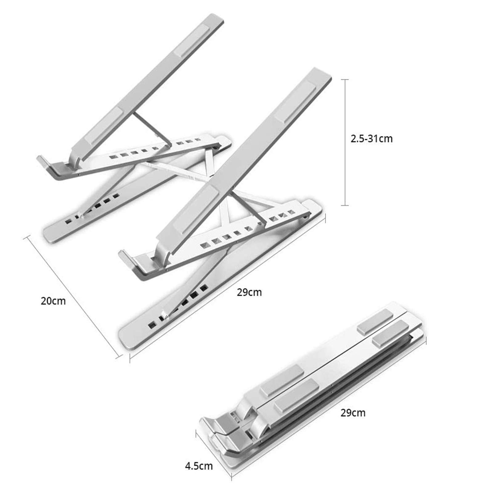 Soporte para Computadora Portátil, Soporte para Portátil con Ajuste De Altura De 6Niveles, Soporte Vertical Plegable De Aluminio para Tableta,Computadora Portátil 9,7-15,6''