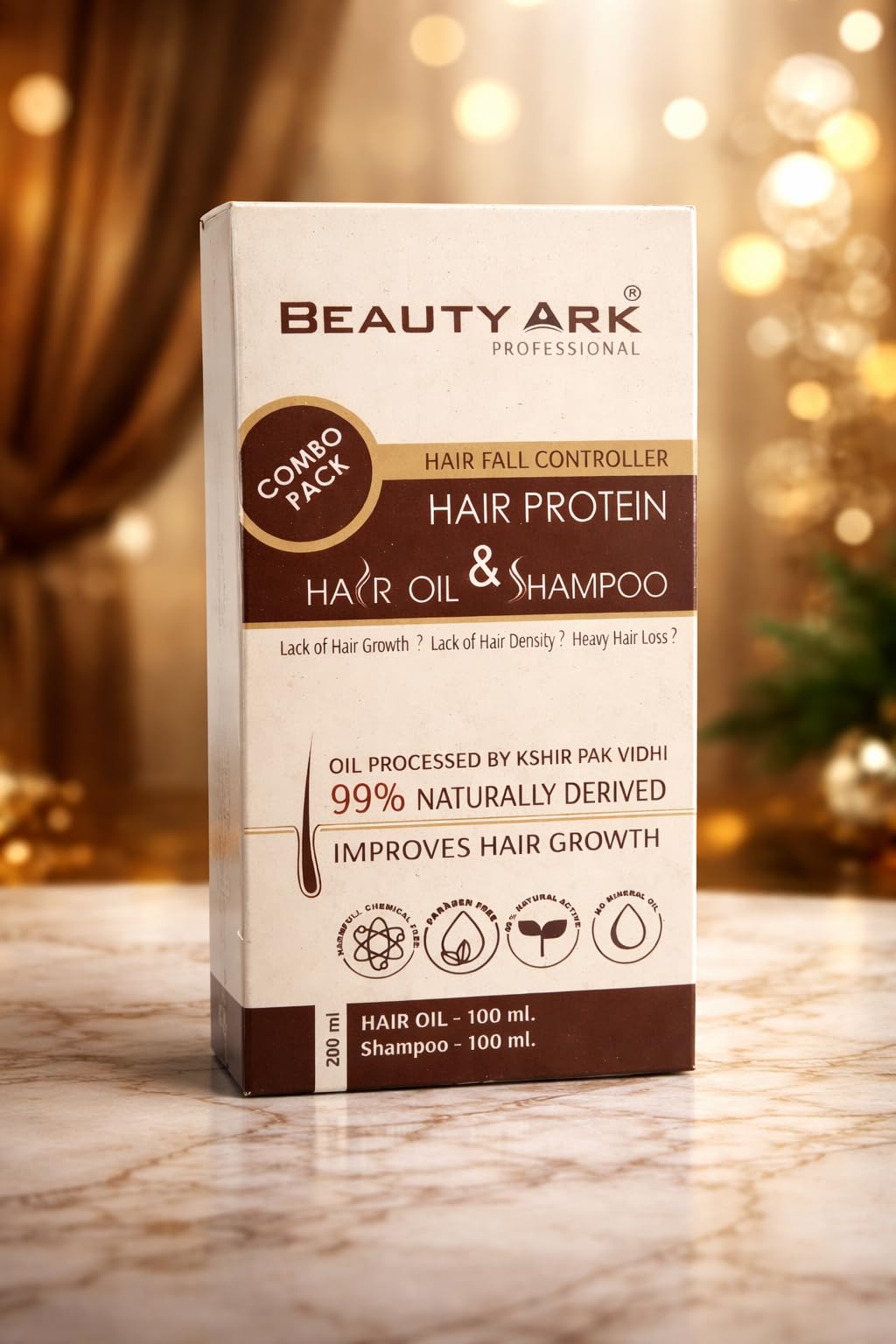 Beauty Ark Professional Hair Protein Oil (100ML) & Hair Protein Shampoo (100ML) Combo Pack, Hair Fall Controller, 99% Naturally Derived.-image-26