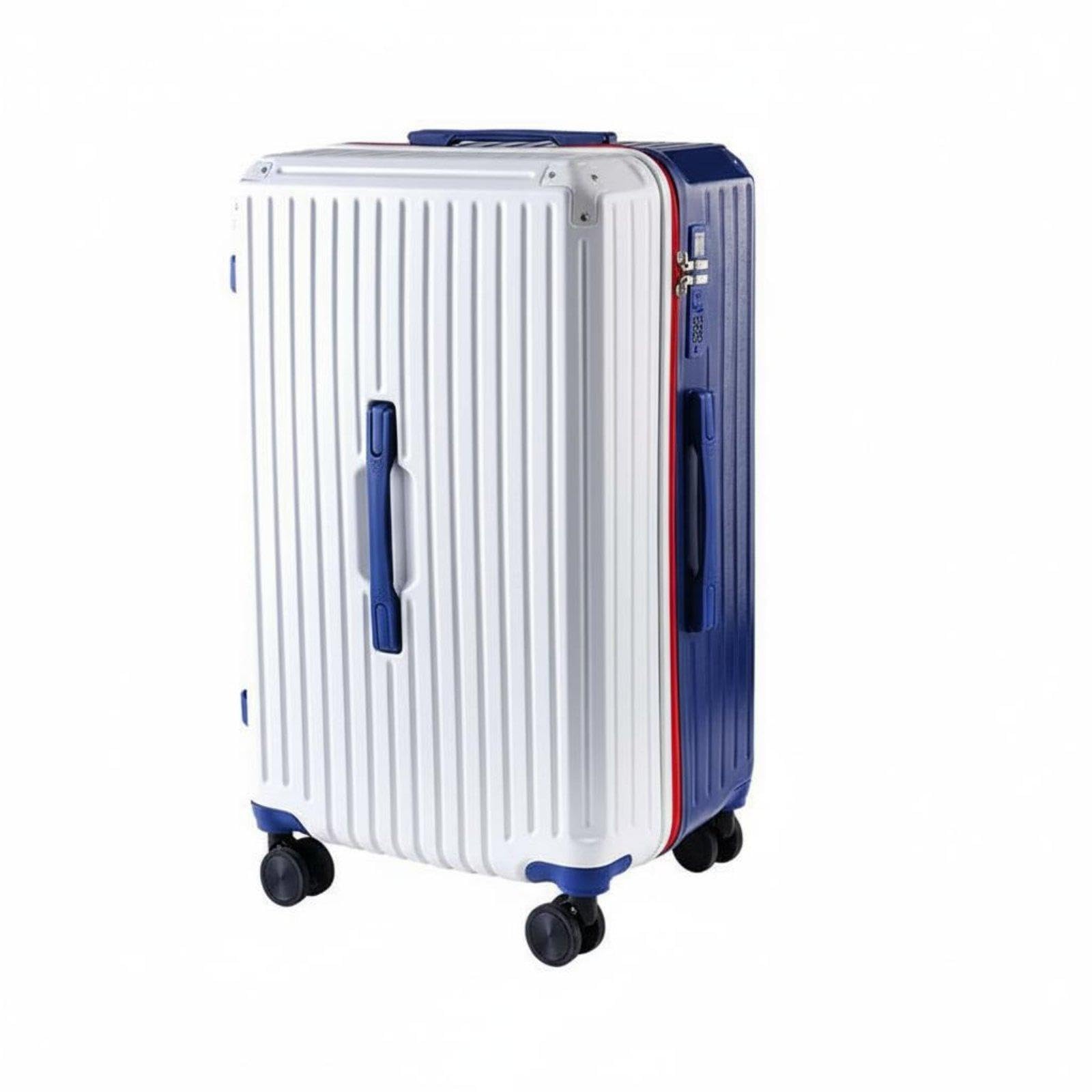 calandis Trolley Travel Case Large Capacity Luggage with Rotating Wheels Suitcase with Rotating Wheels for Commuters, Students, Business Trip White-Blue 22 Inch-picture-33