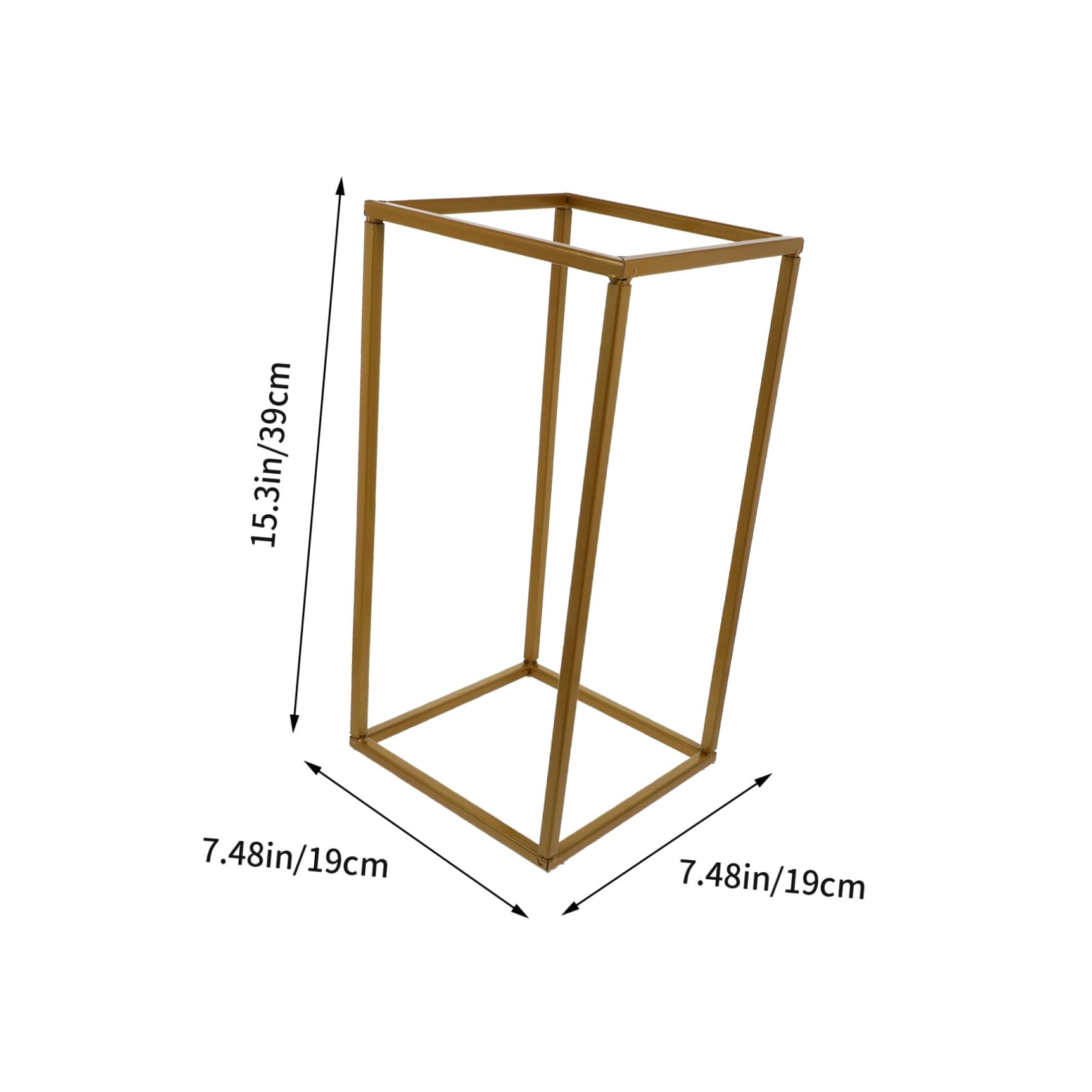 Alipis Rechteckiger Eisenrahmen in Gold Geometrische Form Dekorativ für Hochzeit und Party Romantische Bühne Stilvolle Hochzeitsdekoration
