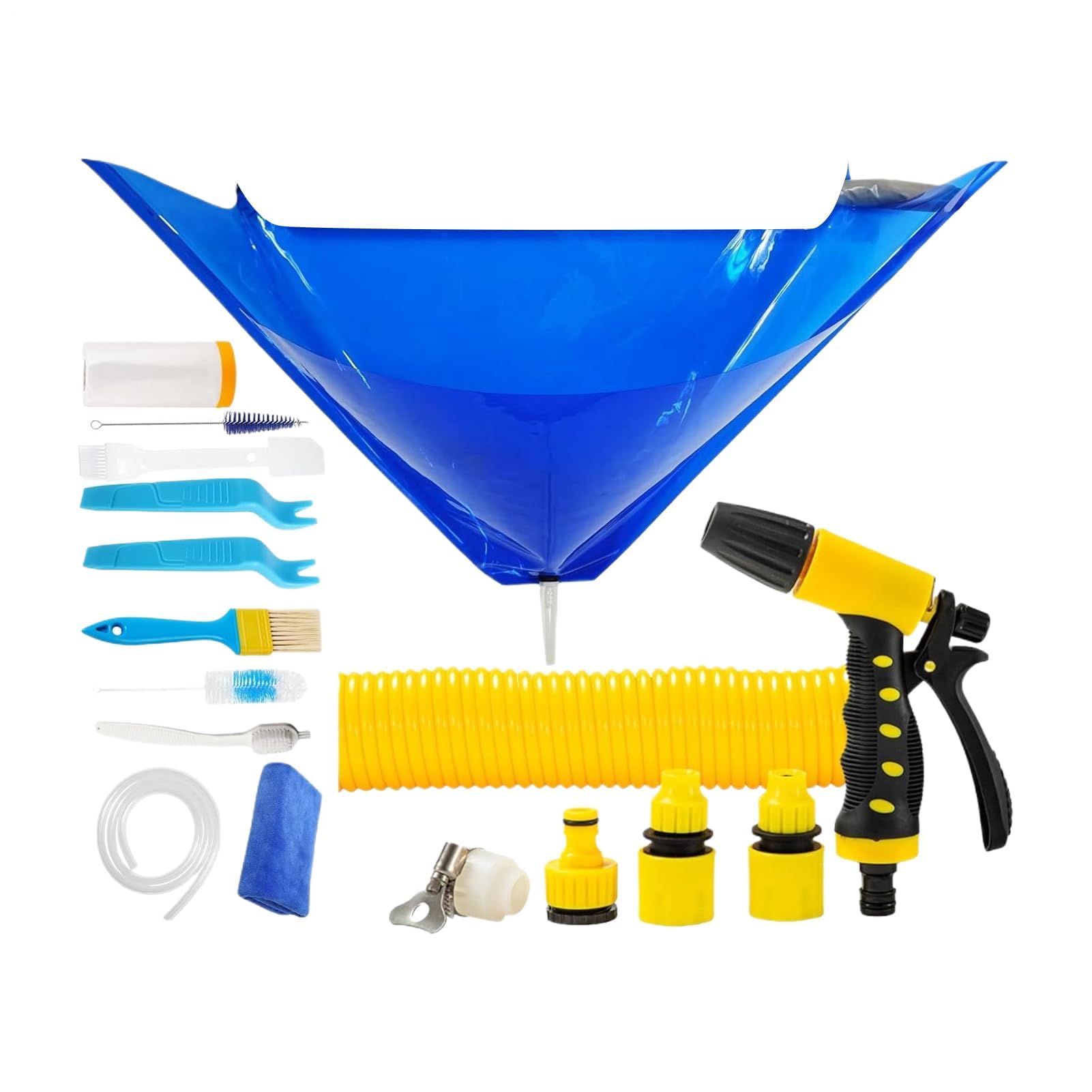 Kit di pulizia del condizionatore d'aria, set di manutenzione mini split AC, protezione antipolvere a parete, strumenti essenziali per la cura e la pulizia del sistema HVAC domestico.