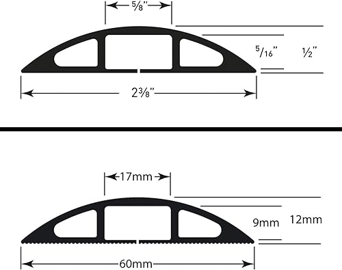 Miniatura 8 de D-Line Paquete de cubierta grande para cables de piso y caja de organización de cables D-Line