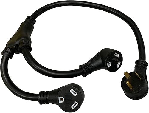 Miniatura 4 de Amp Up Marine & RV Cables TT-30 125v 30 amperios macho x (2) TT-30 30a hembra RV Y adaptador divisor - 23323