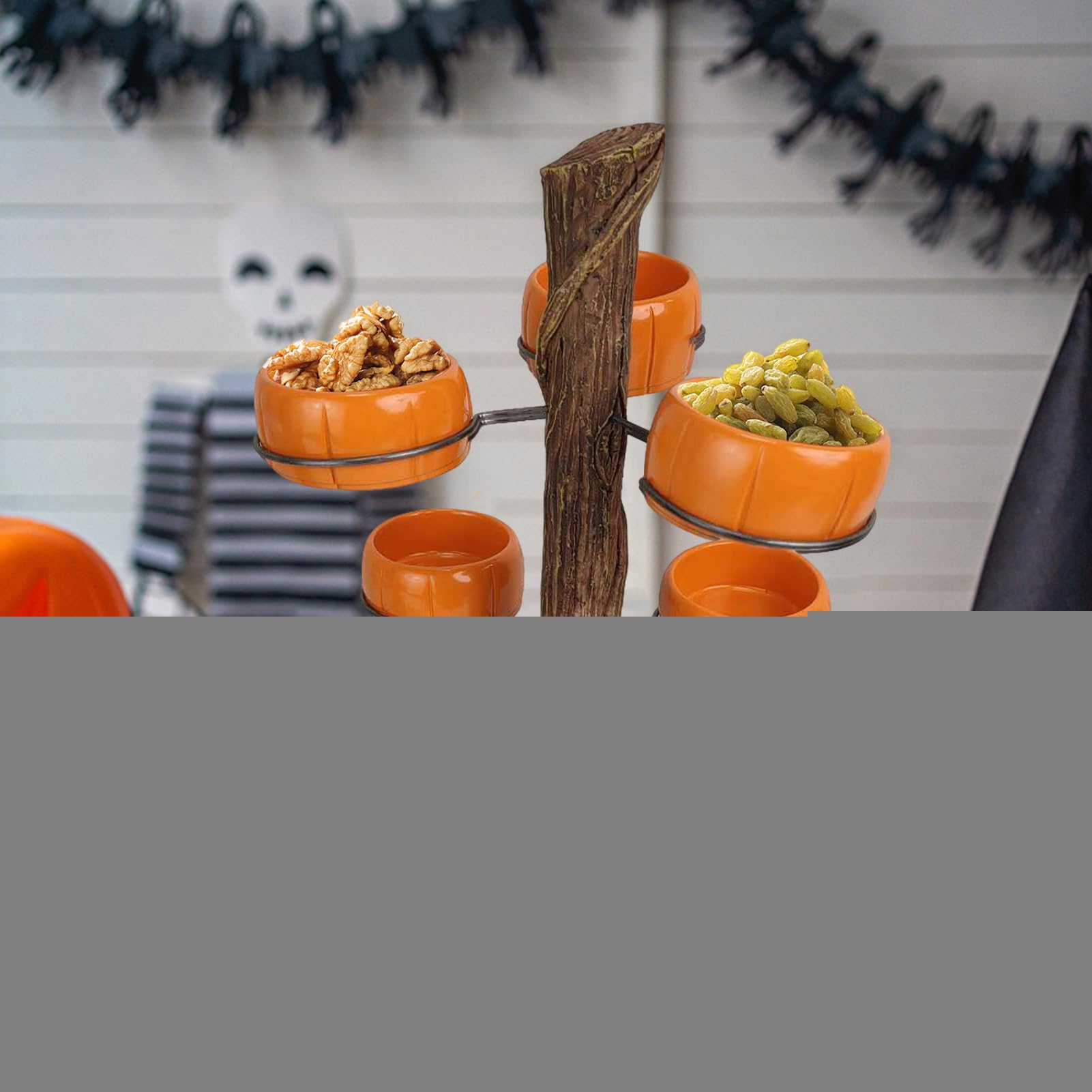 Bol de bonbons d'Halloween | Supports de bols à collation à la citrouille | Plat à friandises pour servir des collations Salade Dessert Fournitures de fête d'Halloween Décoration de la maison