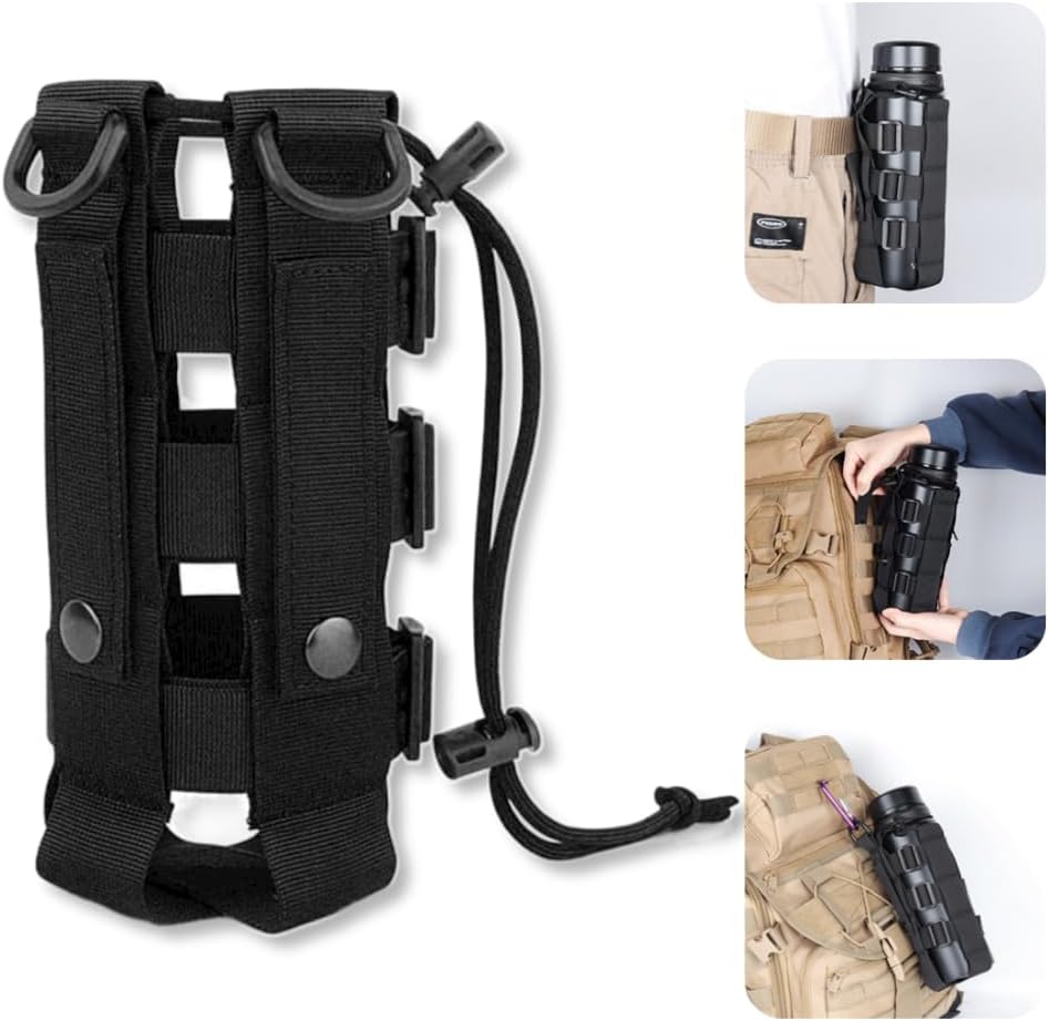 Gexgune MOLLE Wasserflaschentasche - Trinkflaschenhalter Mit Zubehörtasche & Schultergurt