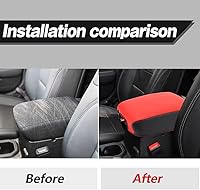 Vista 163 de Funda para reposabrazos de consola central, de piel, antiarañazos, protector de reposabrazos central, accesorios de decoración interior, compatible