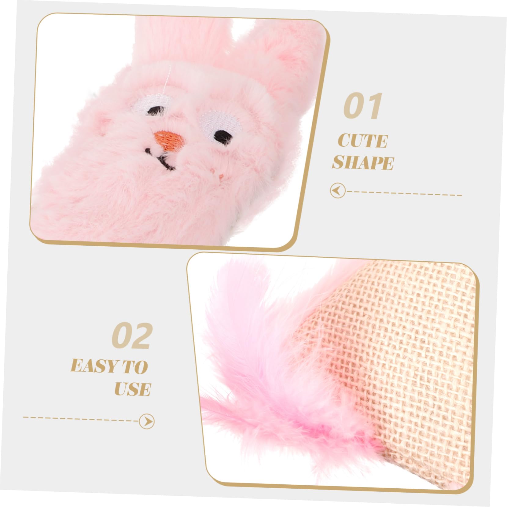 Yardwe Jouet Peluche pour Chat Herbe à Chat Accessoire De Interactif avec Papier Et Ennui