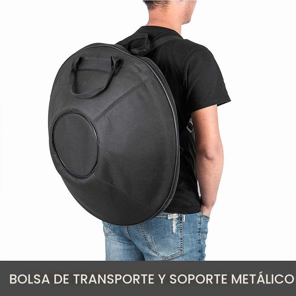 Tambor de Acero, Profesional Major Grande 9 Notas Handpan Drum Handcraft Metal Hand Drum Instrumento de percusión melódica