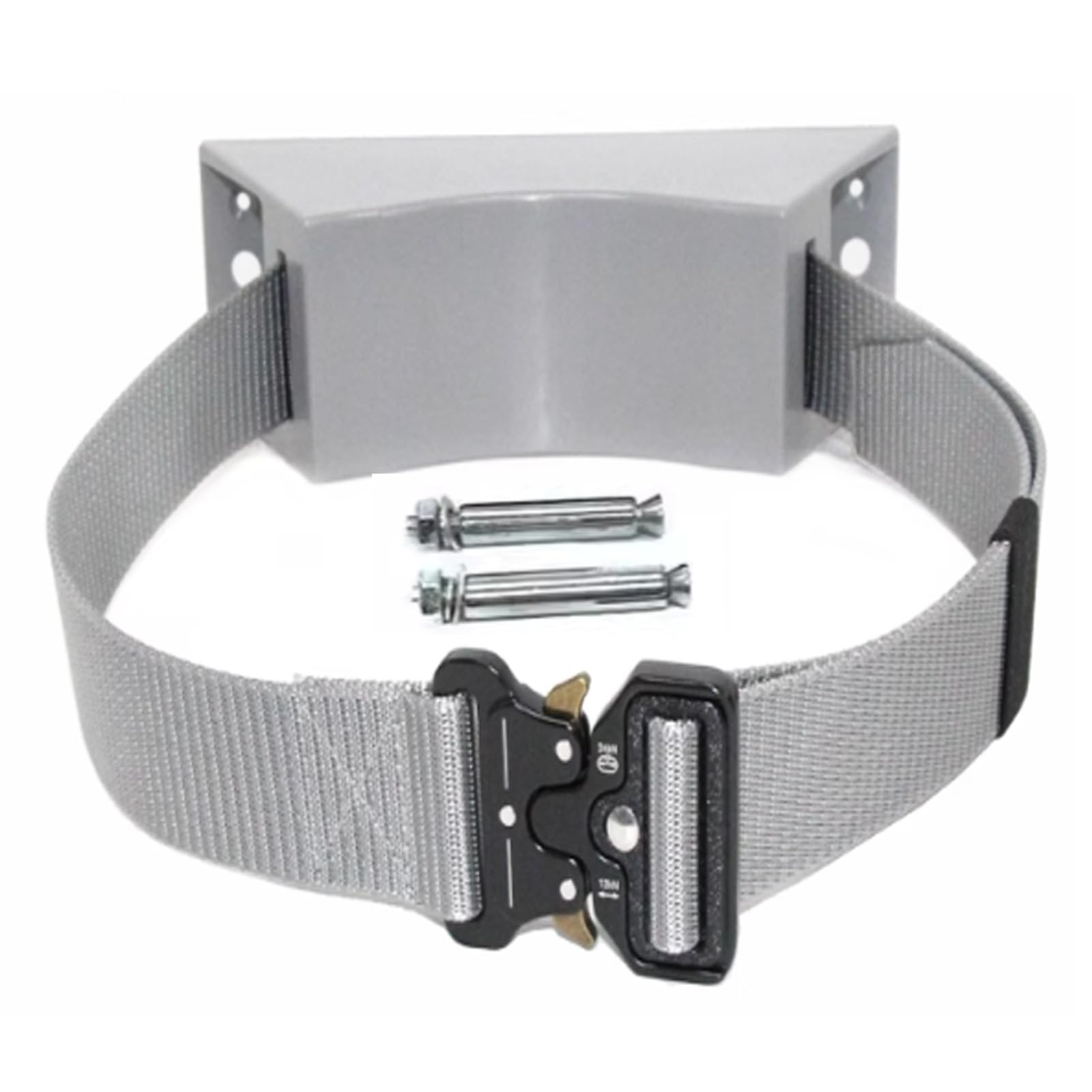 Estante de cilindro de gas montado en la pared con correas de nailon, construcción de ABS para un almacenamiento seguro, soporte de tanque de propano resistente para garaje o taller