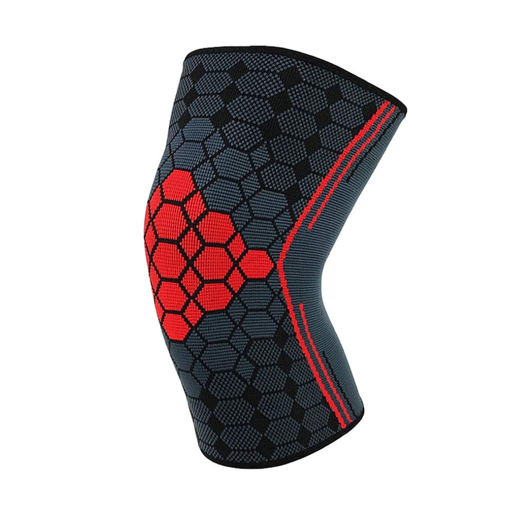 1 Pair Sport Knee Pad Nylon Elastic Basketball Volleyball Kneepad Support Football Fitness Gear Brace Training Protector(white-Dinosaur Doodle4,Small)