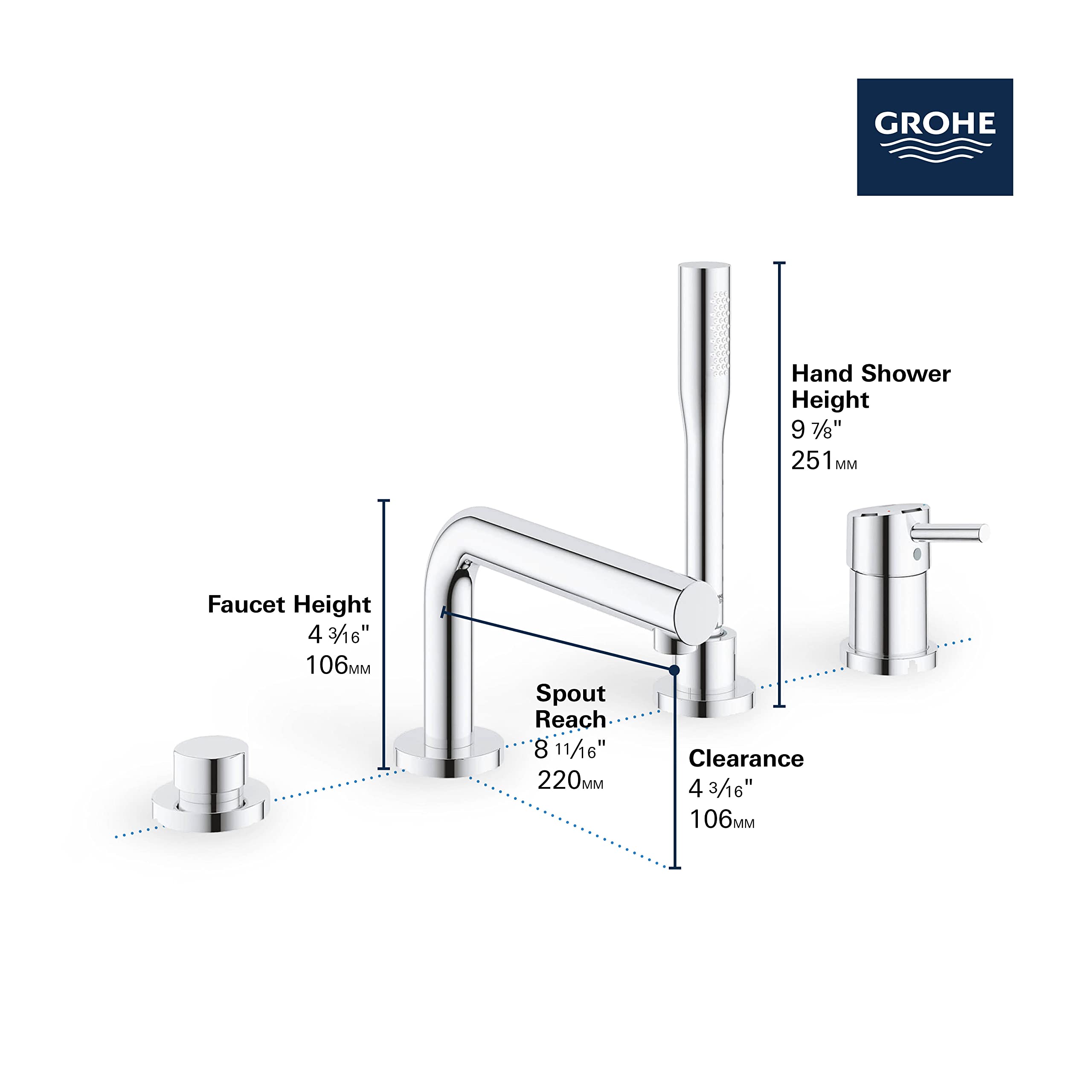GROHE 19576002 - Concetto Combinación monomando para baño y ducha 1/2"
