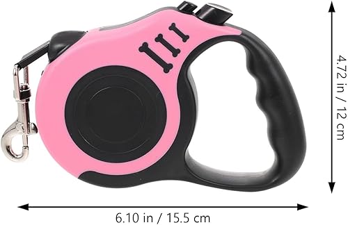 Miniatura 4 de POPETPOP Correa retráctil para perro, material de abdominales, portátil, accesorio para cachorros, mango cómodo, correa para caminar al aire libre