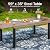 PHI VILLA 9 Piece Outdoor Dining Set for 8, Expandable Wood-Like Metal Dining Table & Wicker Chairs with Cushions, Large Dining Furniture for Patio, Deck, Backyard, Porch