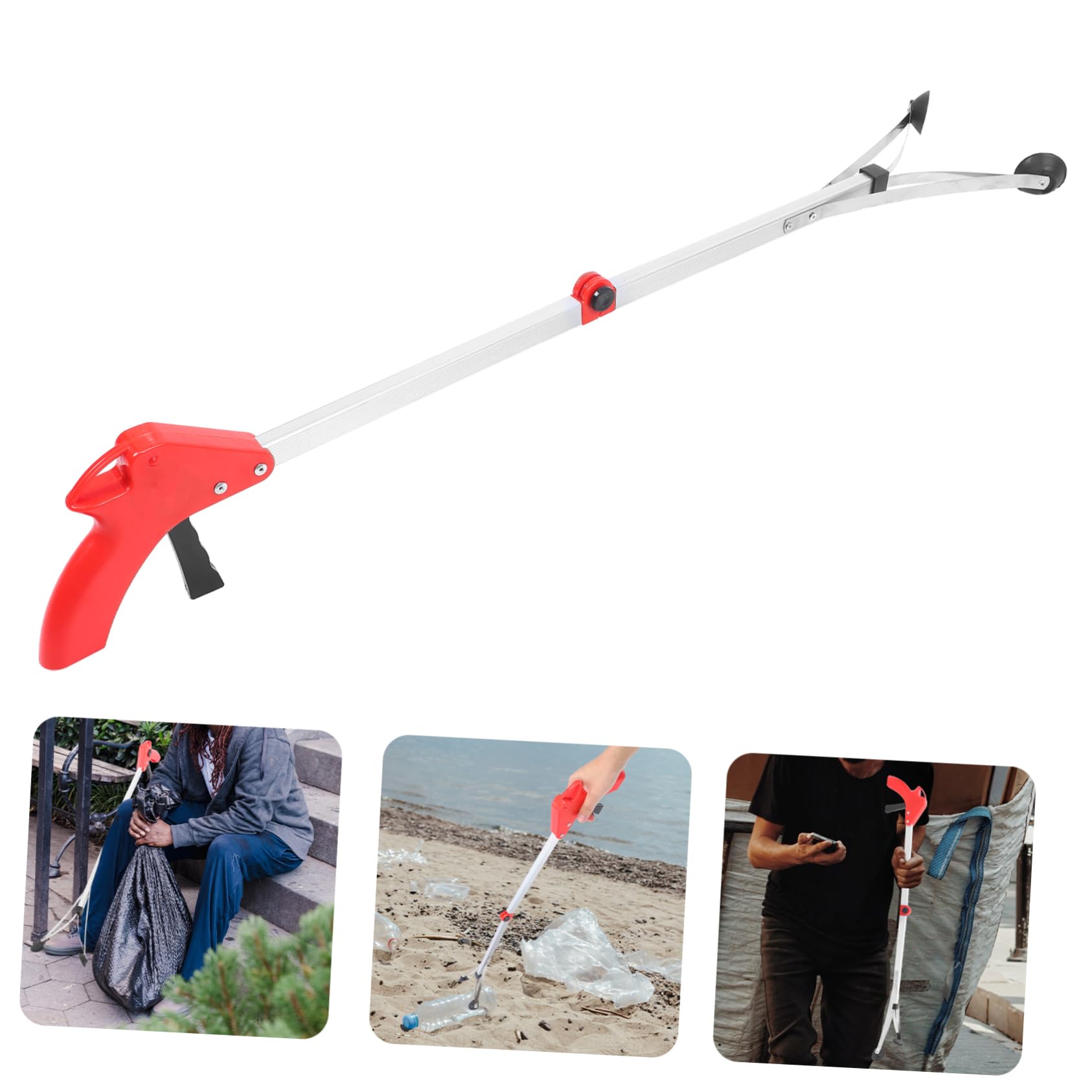 SHERCHPRY 5 Stück Faltbare Müllzange für Senioren Ergonomischer Greifer zum Aufsammeln von Abfällen Abfallgreifer für Garten Haushalt und Plätze Komfortabler und Vielseitige Anwendung