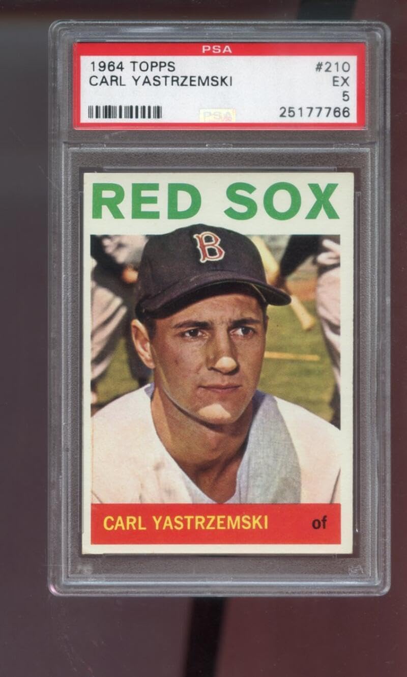 1964 Topps #210 Carl Yastrzemski PSA 5 Graded Baseball Card MLB Boston Red Sox