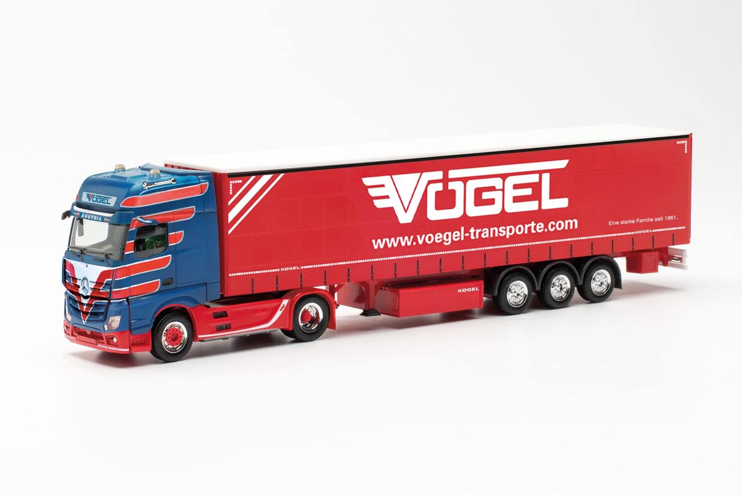 Modellino Herpa Camion MB Actros 18 L GigaSpace – Ga-KSZ Ferntrans Haas Junghans 1:87 - Foto 4