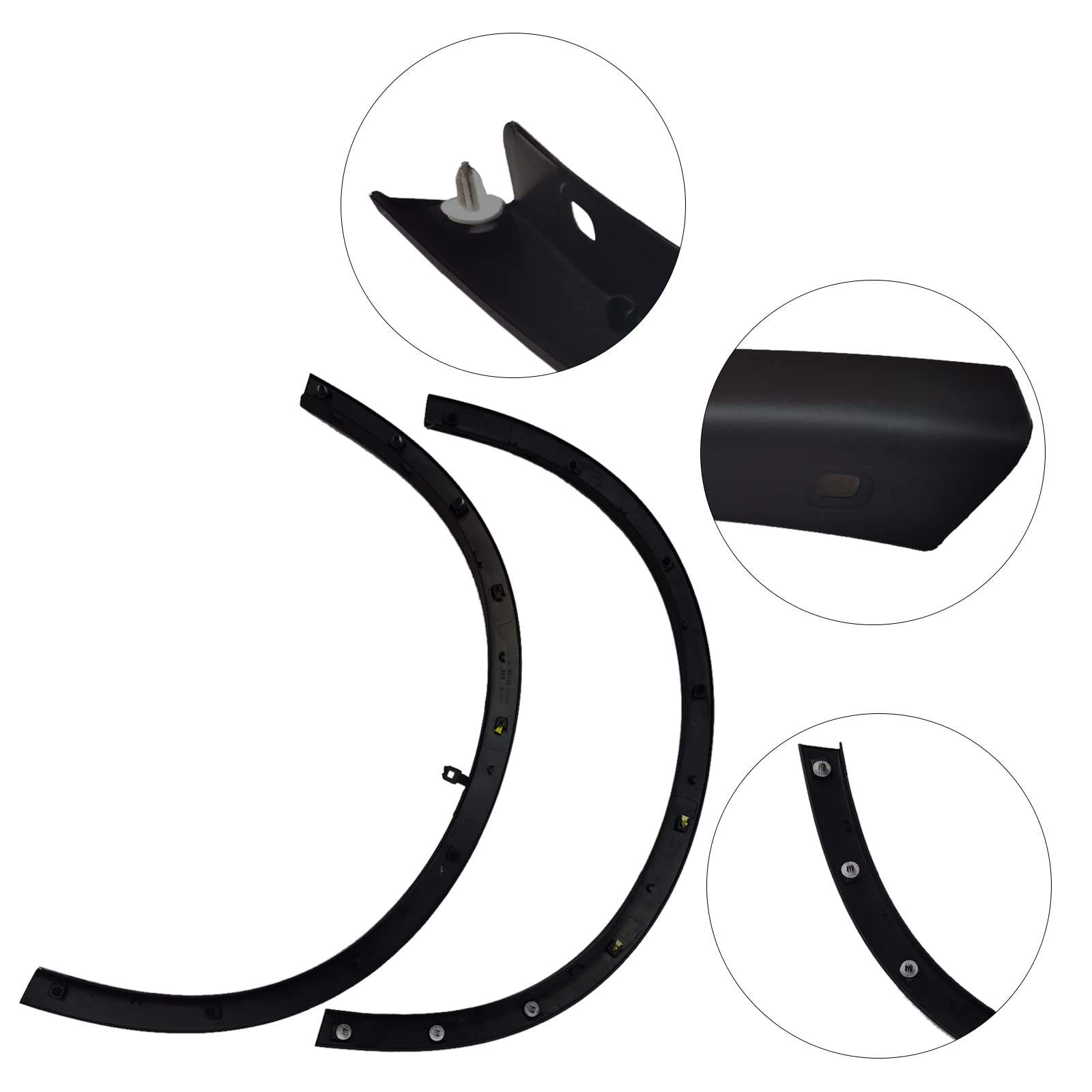 Fronimo Front Fender Flare Trim Set For Nissan Rogue 2014-2017 - Left & Right Pair, Black Plastic, OEM 638609TA1A & 638619TA1A - View #5
