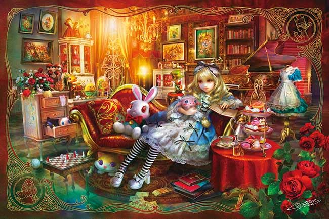 ジグソーパズル アリスインワンダーランド キャンバス スタイル ジグソーパズル 1000ピース「Alice in