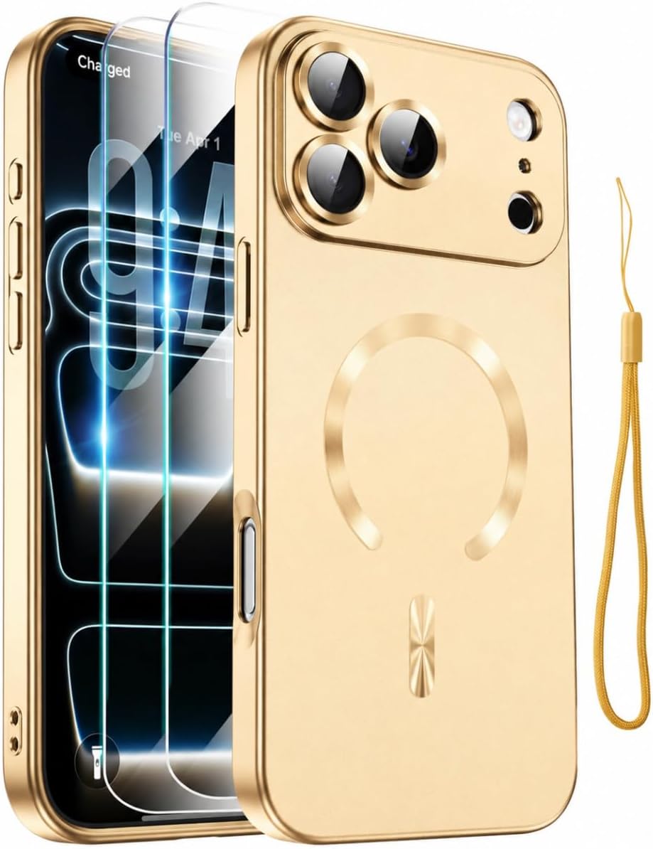 Astter Magnetic for iPhone 17 Pro Max Case-Gold