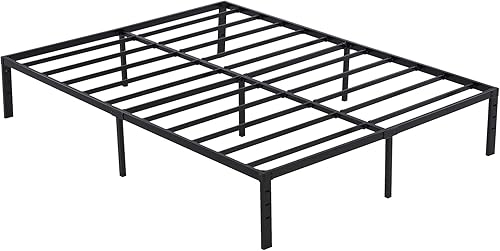 Karl home Marco de cama California King de 14 pulgadas, plataforma de metal, no necesita somier, base de colchón firme de acero resistente, estilo
