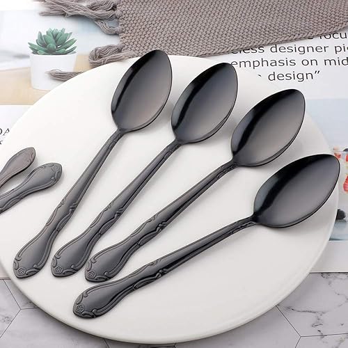 Miniatura 209 de Juego de 12 cucharas de café, mini cucharas de café, cucharas de espresso de acero inoxidable, cucharas pequeñas para postre, té, aperitivo, 4.6