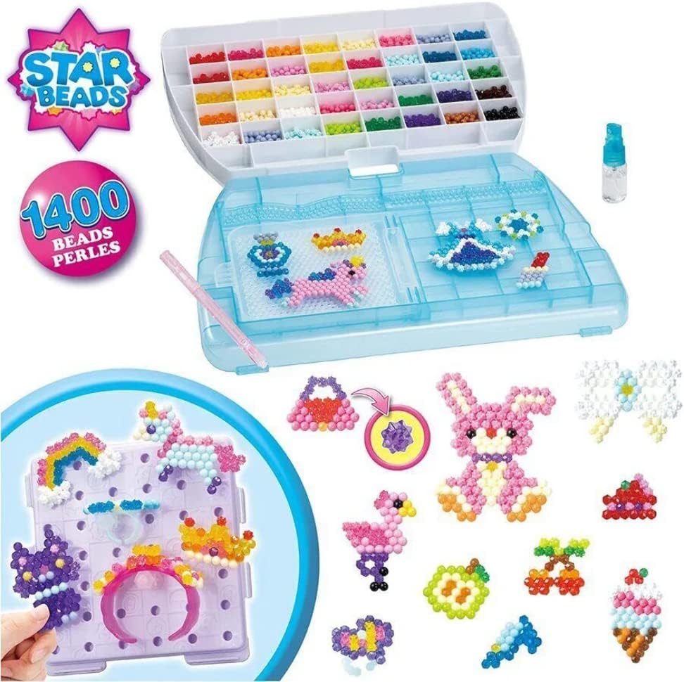 Aquabeads Deluxe Carry Case, Complete Arts & Crafts Bead Kit for Children - Over 1,400 Beads