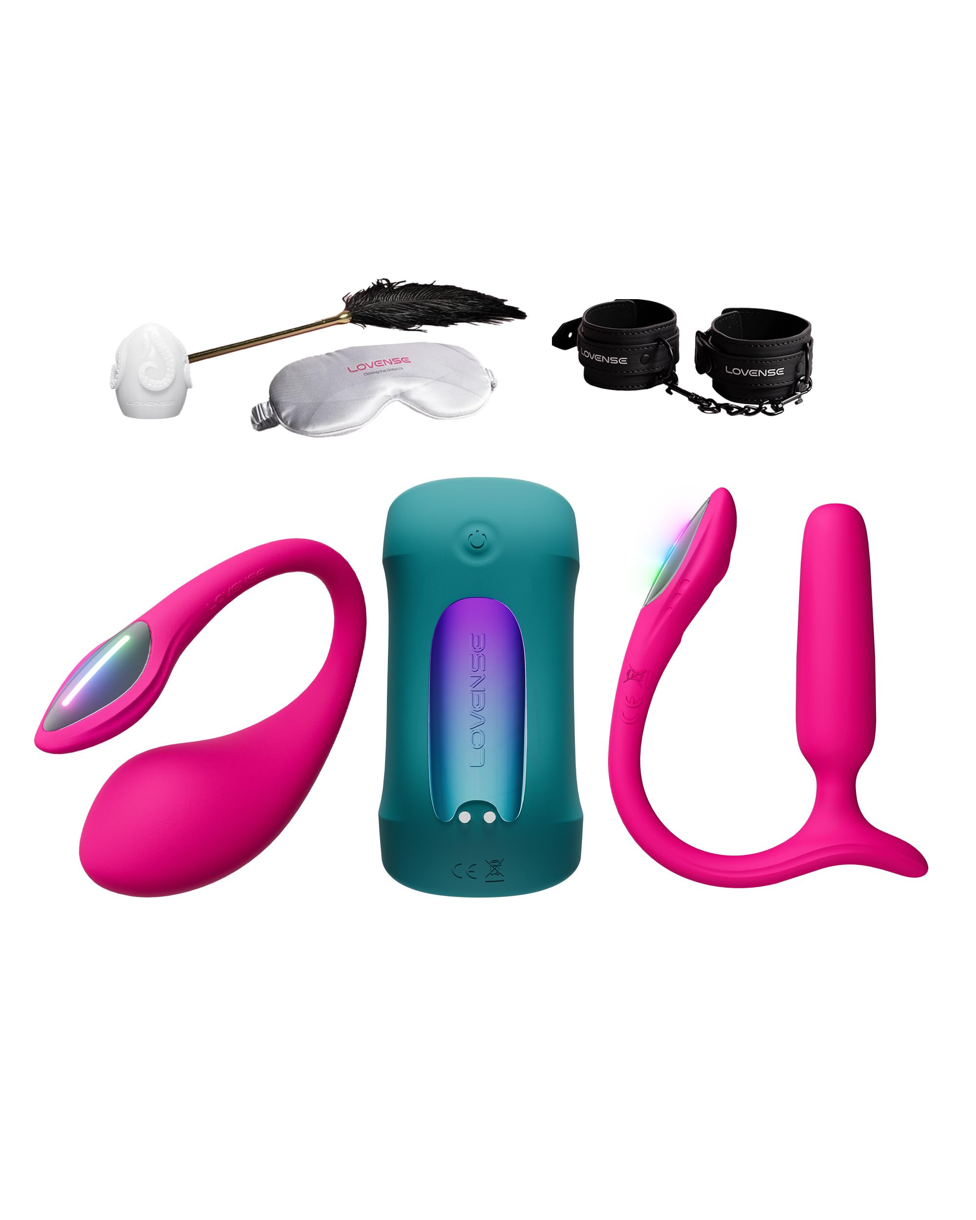 LOVENSE Lush 4 Vibratore Punto G Telecomandato per Donne + LOVENSE Mission 2 Dildo Machine a Ventosa Regolabile 180° Telecomando per Coppie