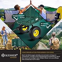 KESSER® Bollerwagen 550kg belastbar Gartenwagen Transportwagen Gartenkarre herausnehmbare Plane Gerätewagen Handwagen vielseitig einsetzbar inkl. Handschuhe Grün – Ansicht 5