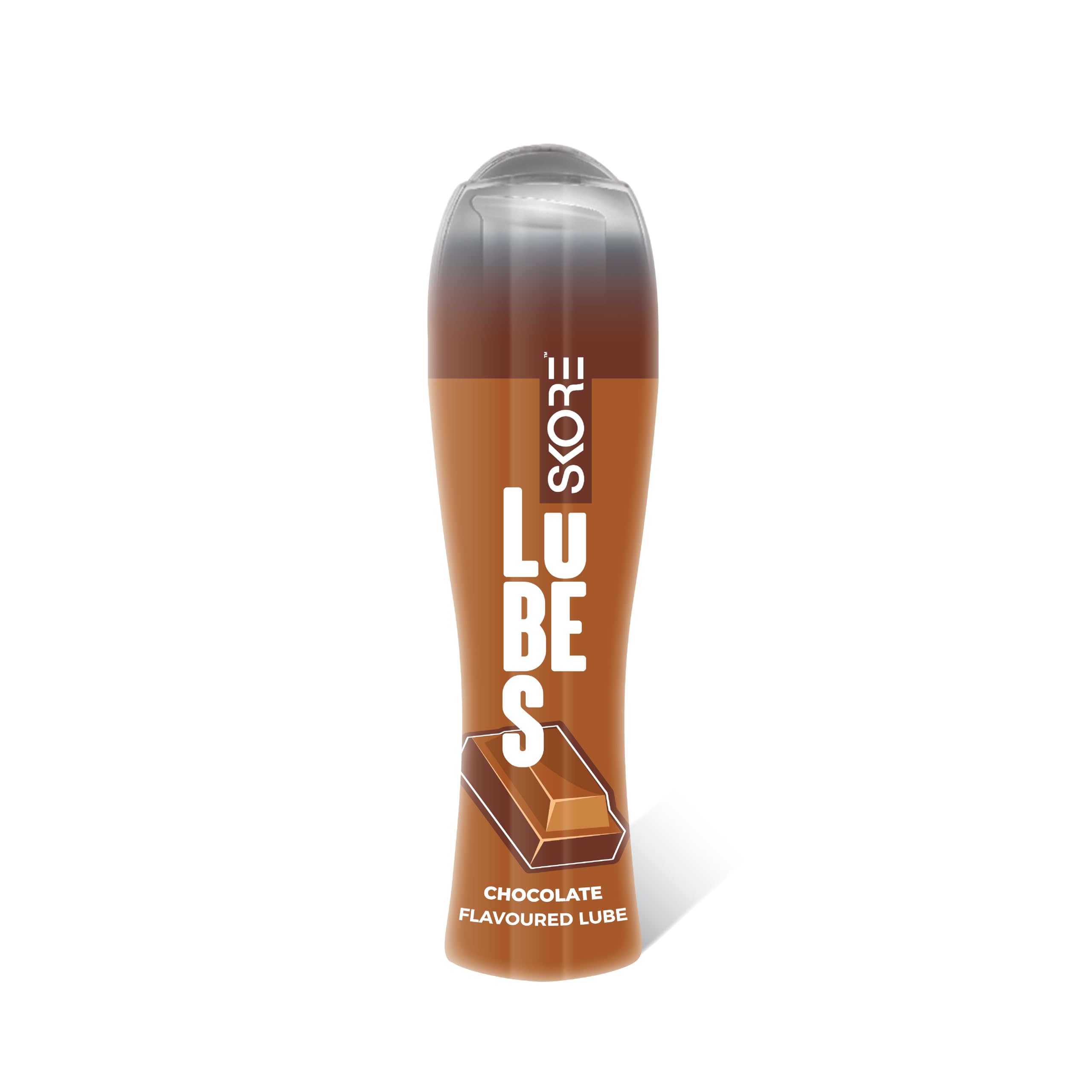 Skore Lubes Lubricant Gel for Men & Women | Chocolate Flavored | Skin Friendly | Water Based | Compatible with condoms | 50ml