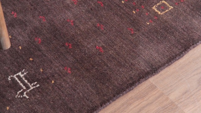 Tapete decorativo rectangular 3'x5' de lana hecho a mano miniatura 7
