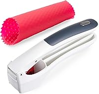 Zyliss Silicone Garlic Peeler Tube & Easy Clean Garlic Press - Mess-Free Peeler Crusher for Kitchen, 2-Piece Set