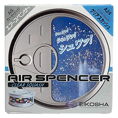 Eikosha Car Air Freshener Air Spencer Cartridge, Set of 10, Standing Type, Clear Squash, 1.4 oz (40 g) x 10 A24-10