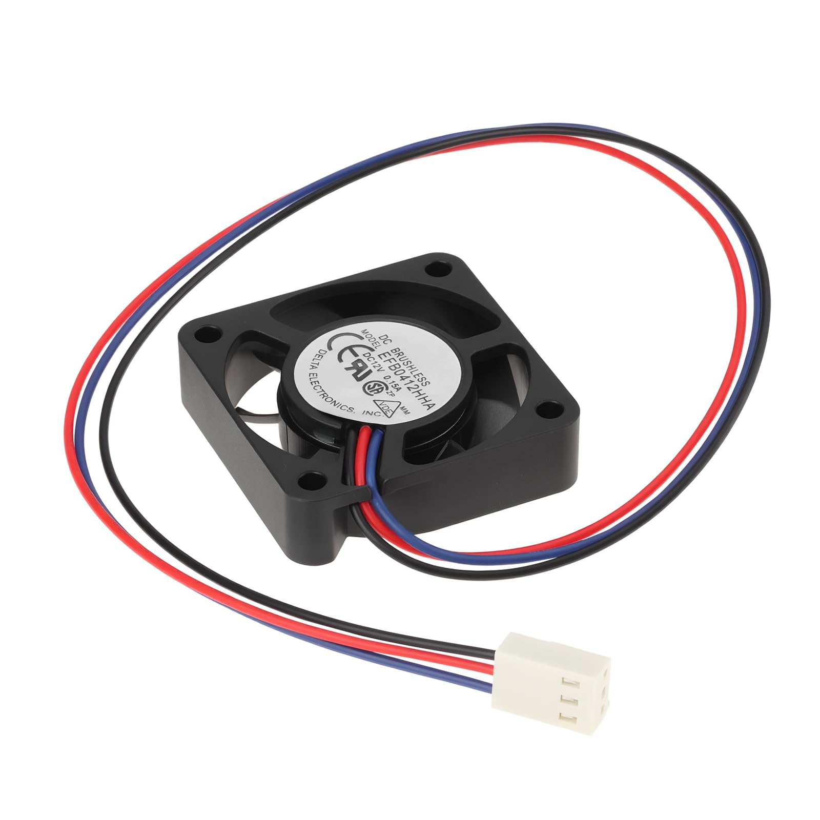 eMagTech 12V 0.15A 3-Wire Brushless Cooling Fan EFB0412HHA-2510-3P for Computers Servers with 2510-3P Connctor 40x40x10mm