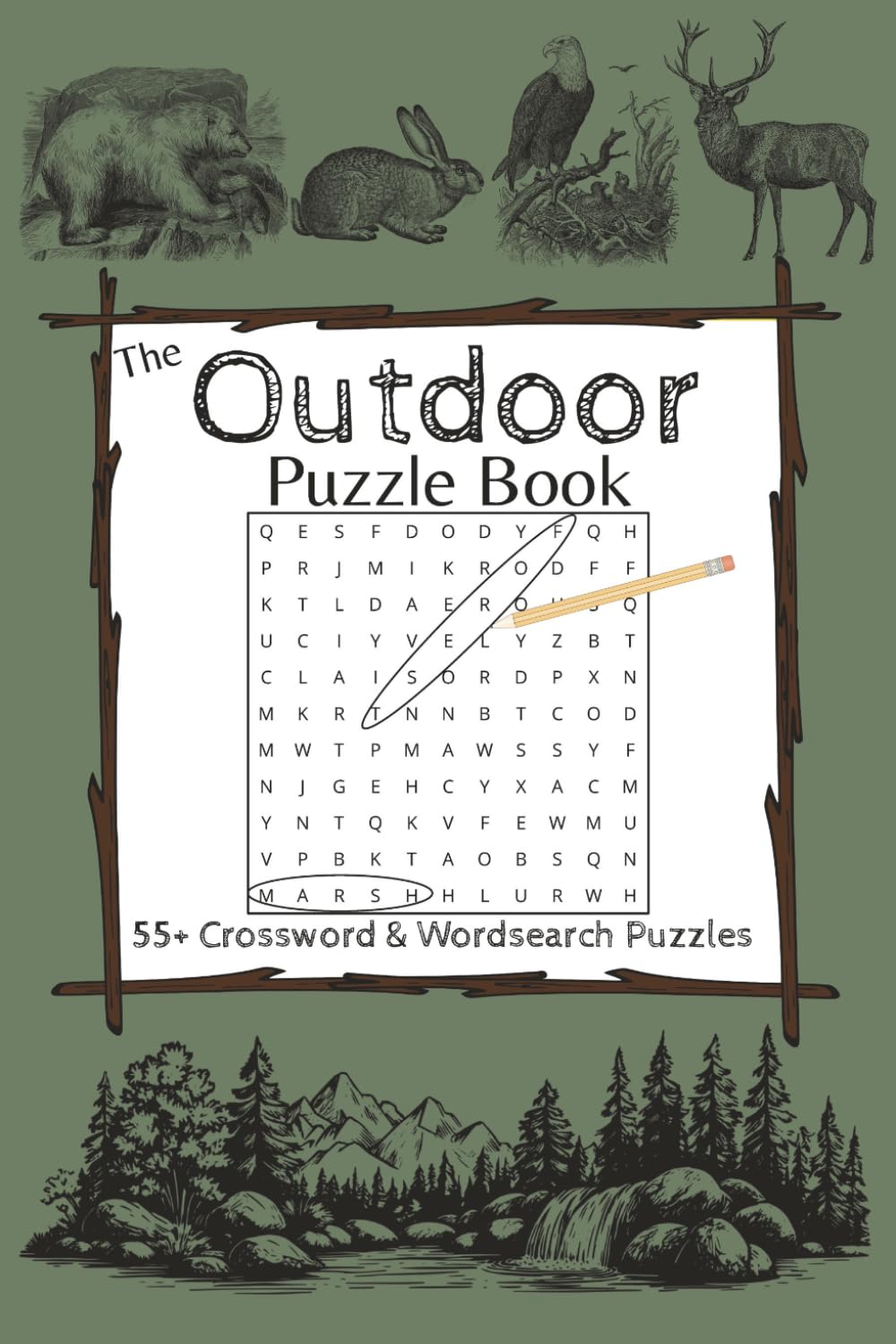 The Outdoor Puzzle Book: 55+ Crossword & Wordsearch Puzzles | 6x9 inches | 120 pages