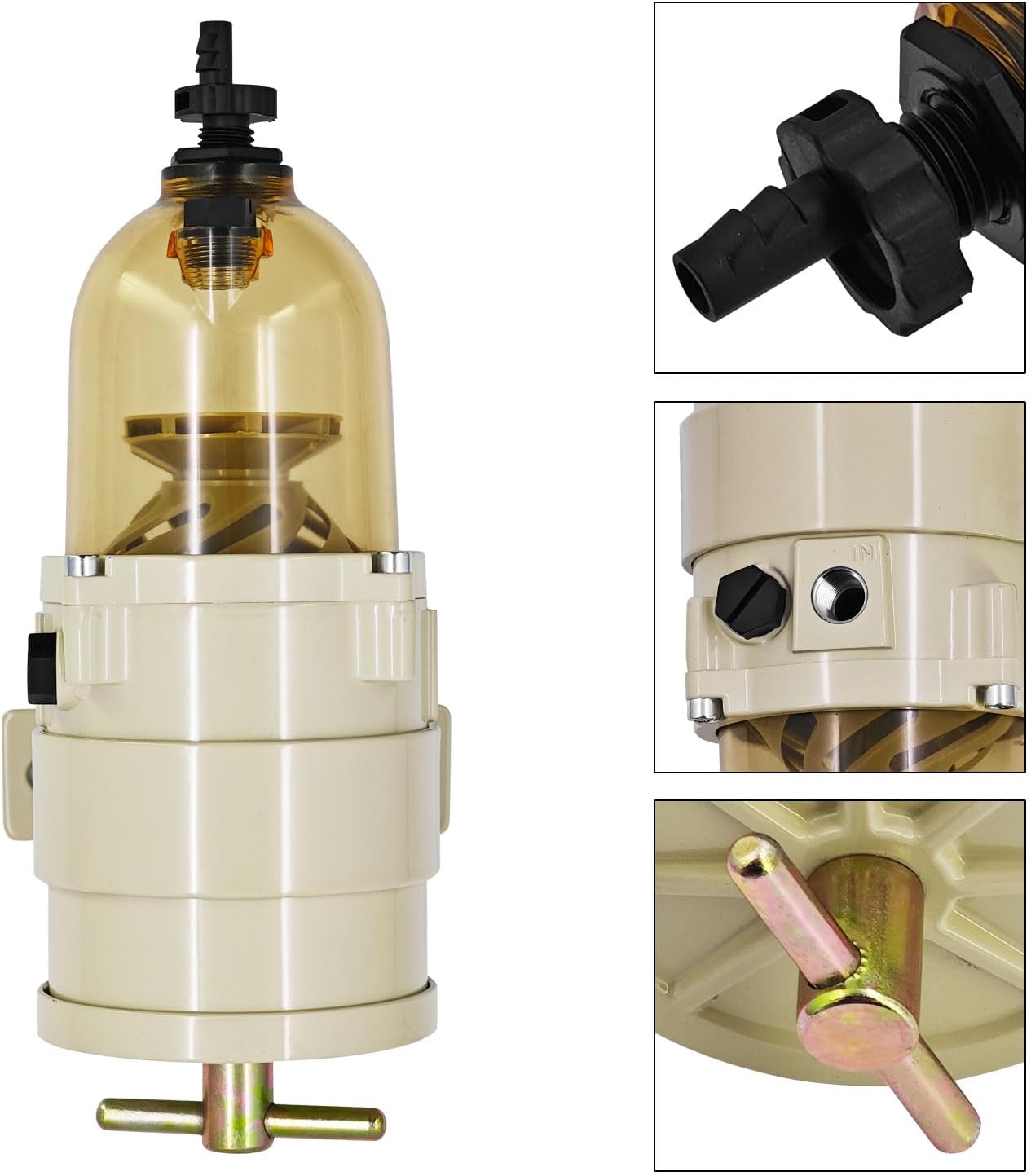 500FG30 Fuel/Water Separator Filter Compatible with Parker Racor Turbine 500 Series 60GPH 30 MIC